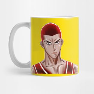 the talented sakuragi in basketball team player ecopop portrait art Mug